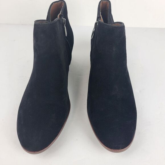 Sam Edelman Petty Black Suede Leather Ankle Booties Size 7.5 M - Picture 6 of 14